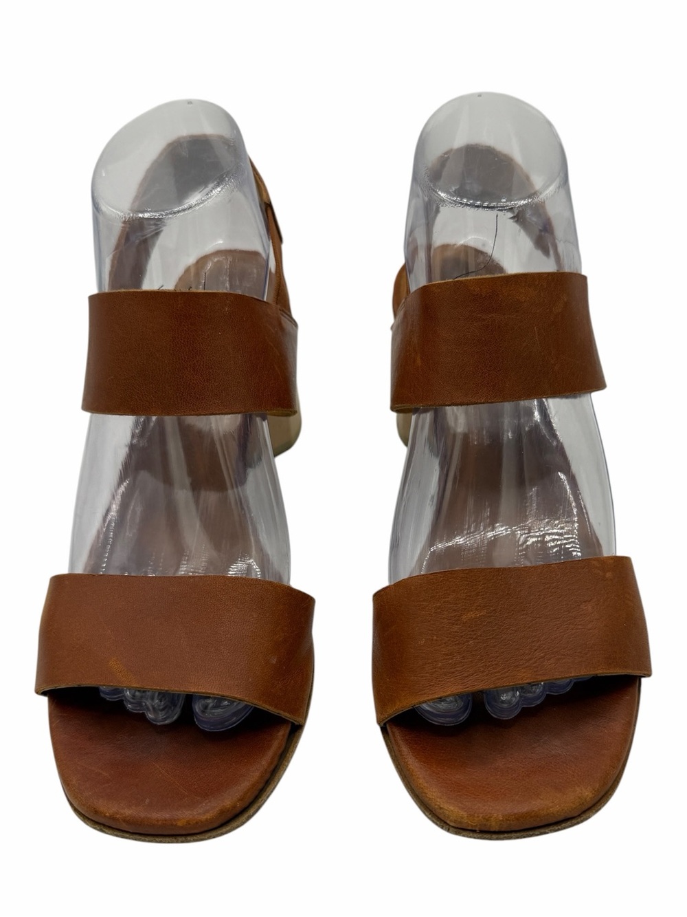 COCLICO Tan Leather Double-Strap Women's Sandals - Made in Spain - Size 38.5